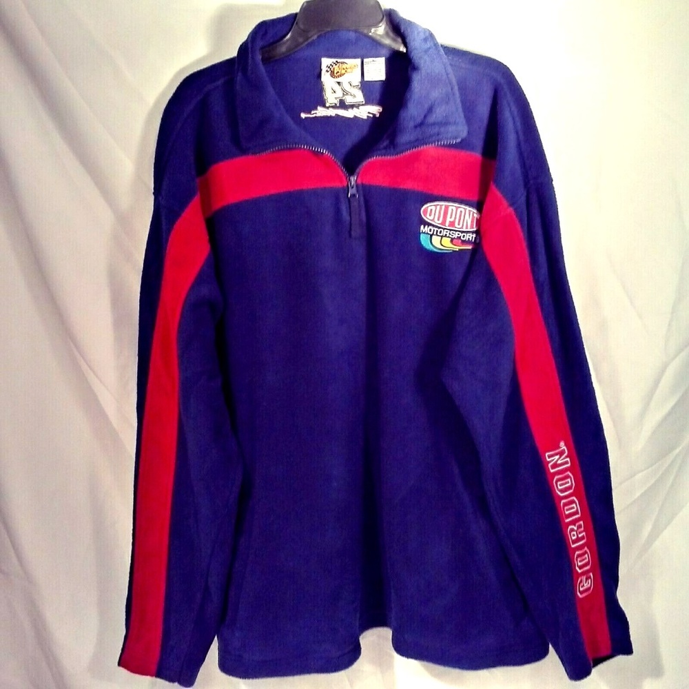 JEFF GORDON #24 Dupont 1/4 Zip Fleece Shirt Men L